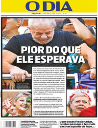 Capa do jornal O Dia 25/01/2018