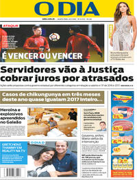 Capa do jornal O Dia 25/04/2018