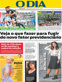 Capa do jornal O Dia 26/11/2018