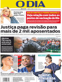 Capa do jornal O Dia 27/01/2018