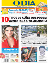 Capa do jornal O Dia 27/05/2018