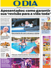 Capa do jornal O Dia 28/08/2018