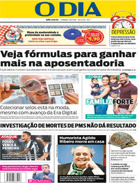 Capa do jornal O Dia 29/04/2018