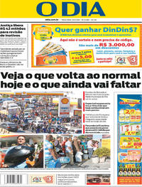 Capa do jornal O Dia 29/05/2018