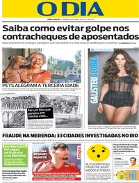 Capa do jornal O Dia 29/07/2018