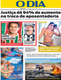 Capa do jornal O Dia 01/02/2019