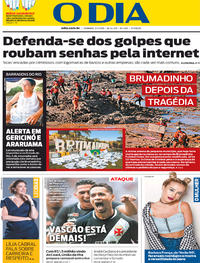 Capa do jornal O Dia 03/02/2019
