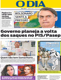 Capa do jornal O Dia 04/05/2019