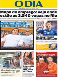 Capa do jornal O Dia 05/01/2019