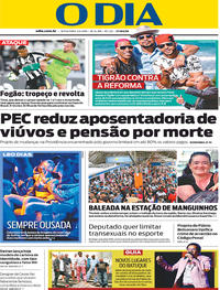 Capa do jornal O Dia 05/04/2019