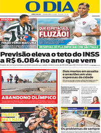 Capa do jornal O Dia 06/05/2019