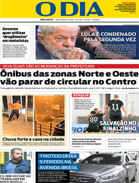 Capa do jornal O Dia 07/02/2019