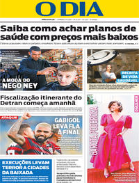 Capa do jornal O Dia 07/04/2019