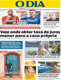 Capa do jornal O Dia 09/01/2019