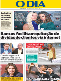 Capa do jornal O Dia 12/03/2019