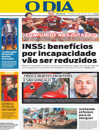 Capa do jornal O Dia 12/04/2019