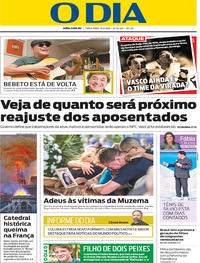 Capa do jornal O Dia 16/04/2019