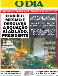 Capa do jornal O Dia 16/05/2019
