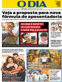 Capa do jornal O Dia 17/01/2019