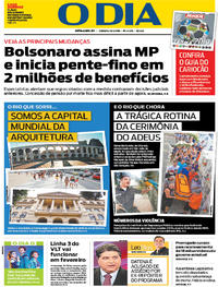 Capa do jornal O Dia 19/01/2019