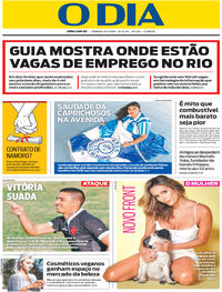 Capa do jornal O Dia 20/01/2019