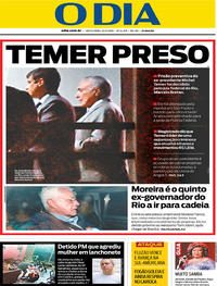 Capa do jornal O Dia 22/03/2019