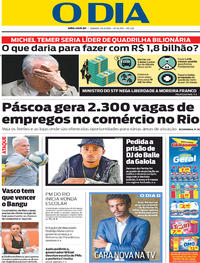 Capa do jornal O Dia 23/03/2019