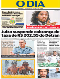 Capa do jornal O Dia 25/01/2019