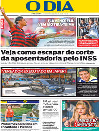 Capa do jornal O Dia 25/03/2019