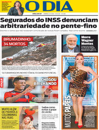 Capa do jornal O Dia 27/01/2019