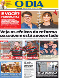 Capa do jornal O Dia 28/03/2019
