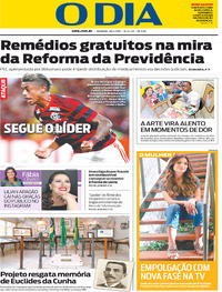 Capa do jornal O Dia 28/04/2019