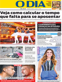 Capa do jornal O Dia 31/03/2019