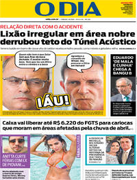 Capa do jornal O Dia 01/06/2019