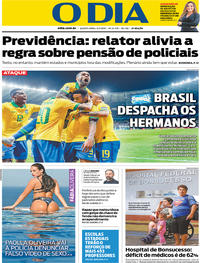 Capa do jornal O Dia 03/07/2019