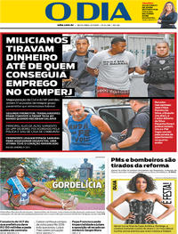 Capa do jornal O Dia 05/07/2019