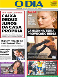 Capa do jornal O Dia 06/06/2019