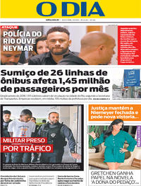 Capa do jornal O Dia 07/06/2019
