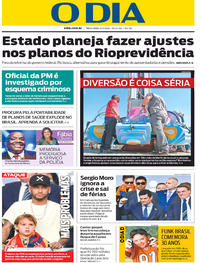 Capa do jornal O Dia 09/07/2019