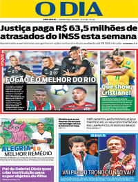 Capa do jornal O Dia 10/06/2019