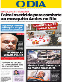 Capa do jornal O Dia 12/06/2019