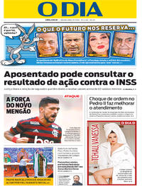 Capa do jornal O Dia 15/07/2019