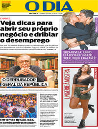 Capa do jornal O Dia 16/06/2019