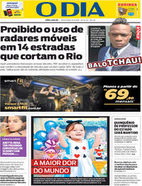 Capa do jornal O Dia 16/08/2019