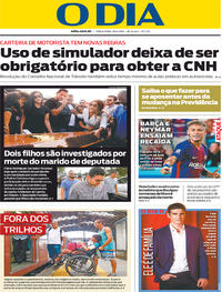 Capa do jornal O Dia 18/06/2019
