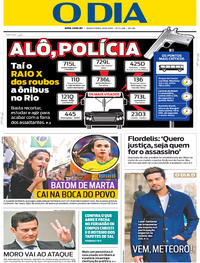 Capa do jornal O Dia 20/06/2019