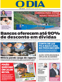 Capa do jornal O Dia 22/05/2019