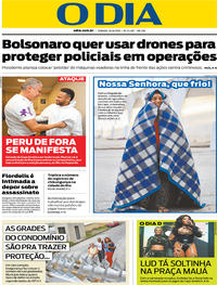 Capa do jornal O Dia 22/06/2019