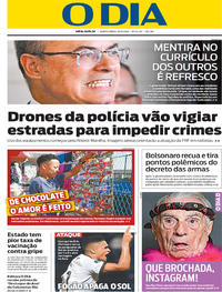 Capa do jornal O Dia 23/05/2019