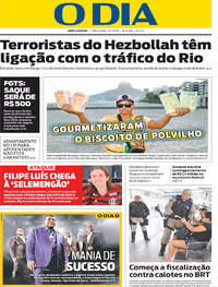 Capa do jornal O Dia 23/07/2019